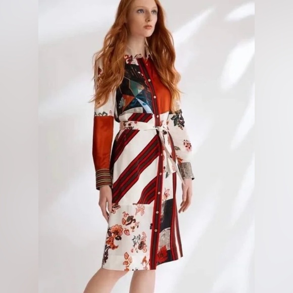 Tory Burch Dresses & Skirts - Tory Burch patchwork silk midi dress